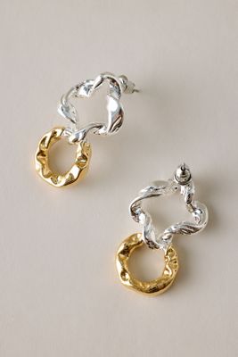 Boucles d'oreilles pendantes en métal mixte