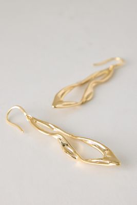 Gold-Plated Molten Drop Earrings