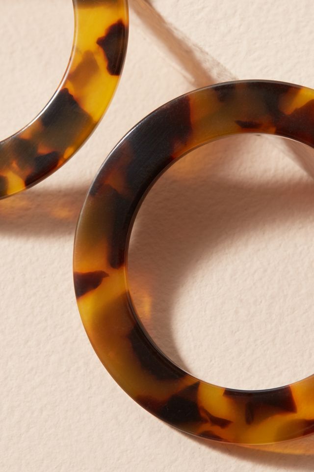 Lidiya Tortoiseshell Drop Hoops #1