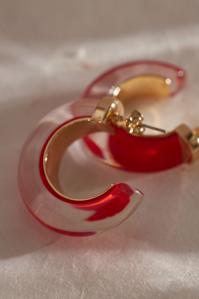 Chunky Resin Hoop Earrings #3