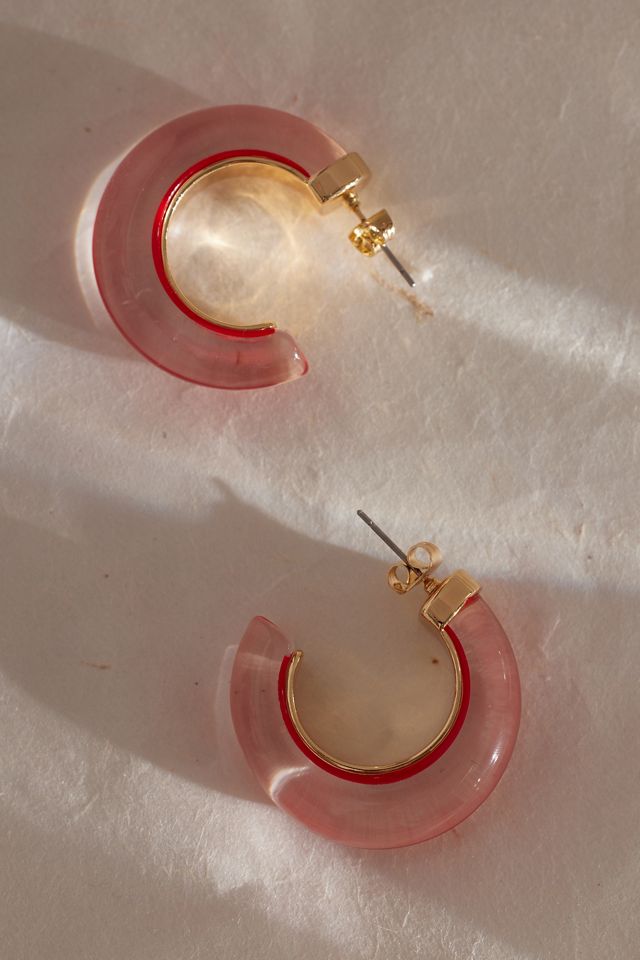 Chunky Resin Hoop Earrings #1