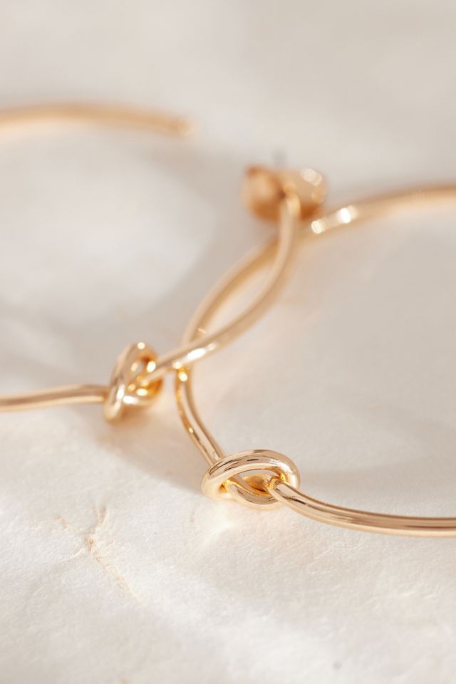 Large Knot Hoop Earrings #1