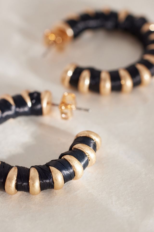 Raffia Hoop Earrings #1