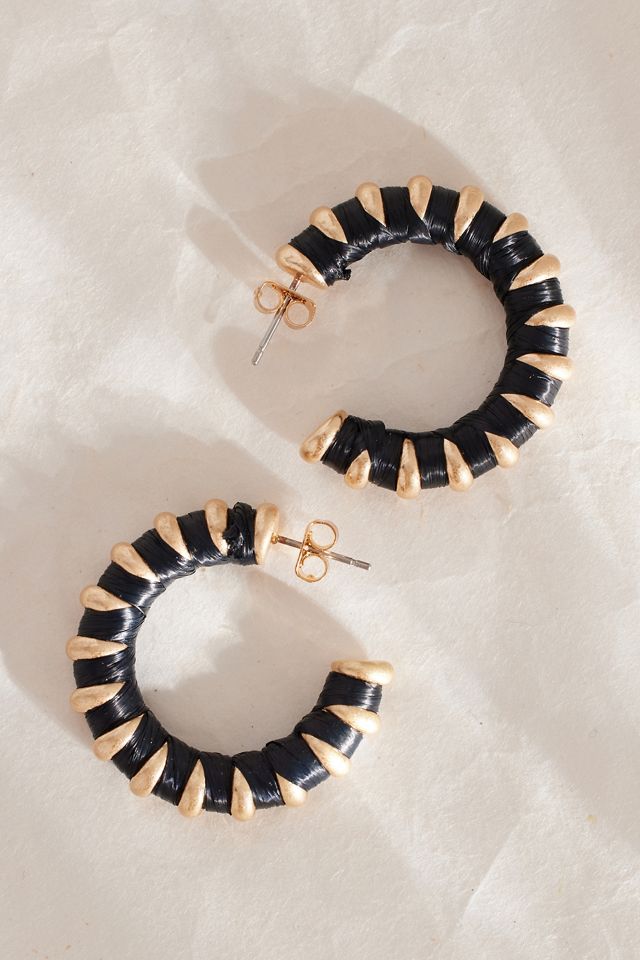 Raffia Hoop Earrings