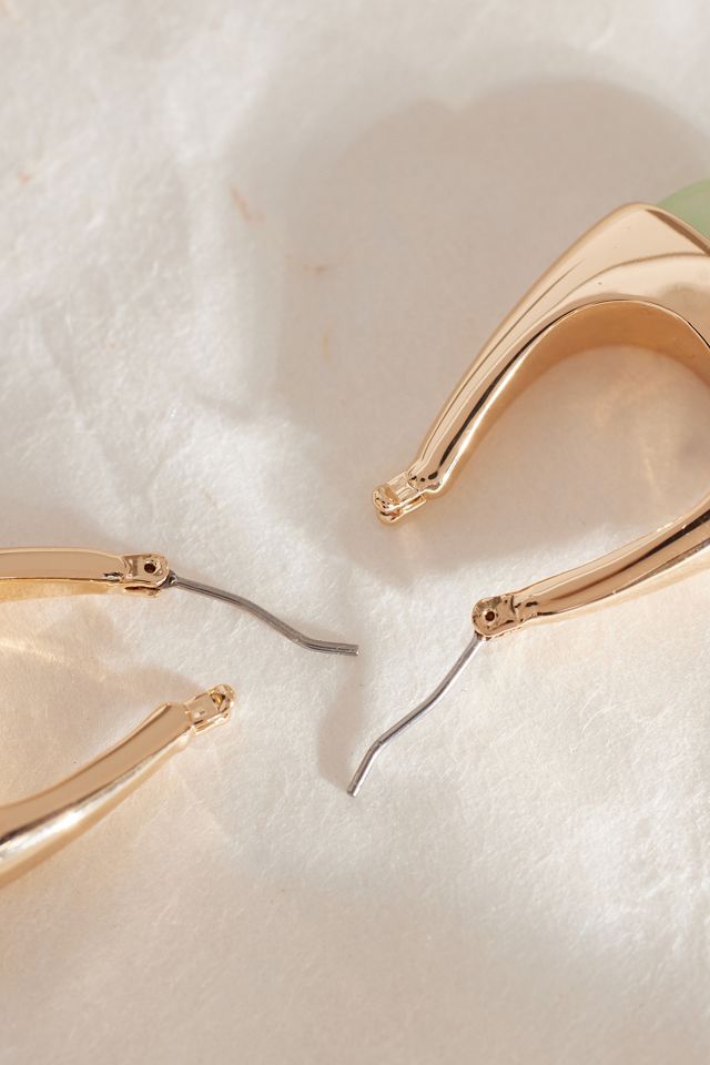 Gold Resin Drop Earrings #4