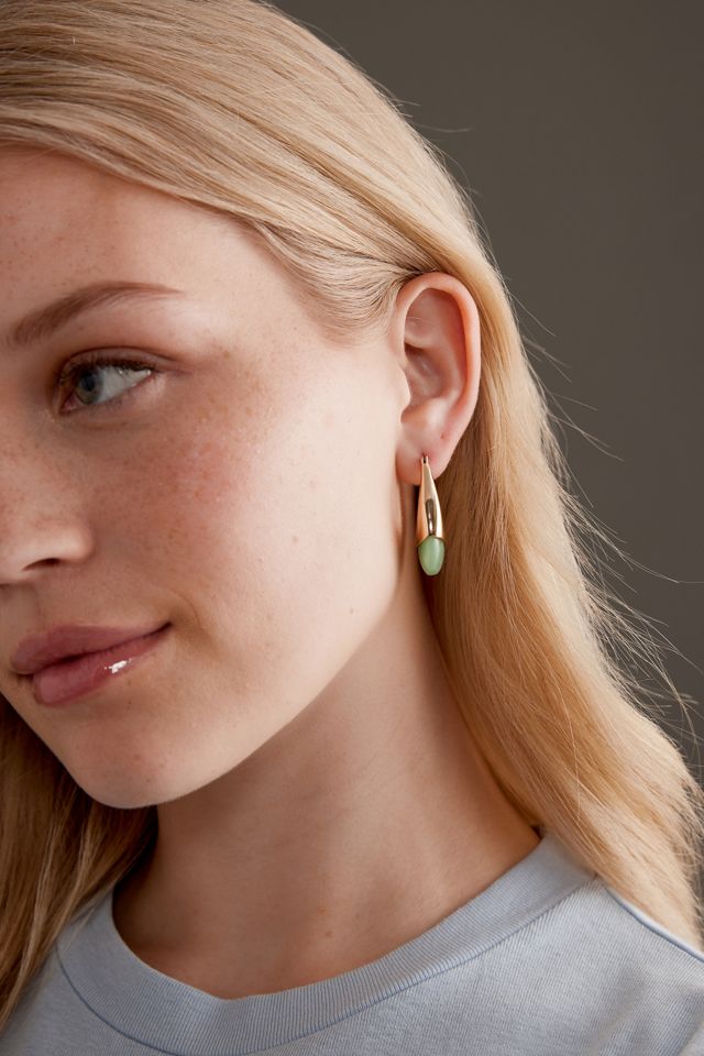 Gold Resin Drop Earrings #1