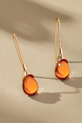 Shop By Anthropologie Stone Droplet Earrings In Brown