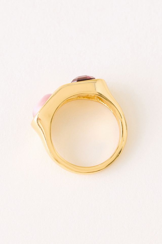 Anello in Pietra Placcato Oro #1
