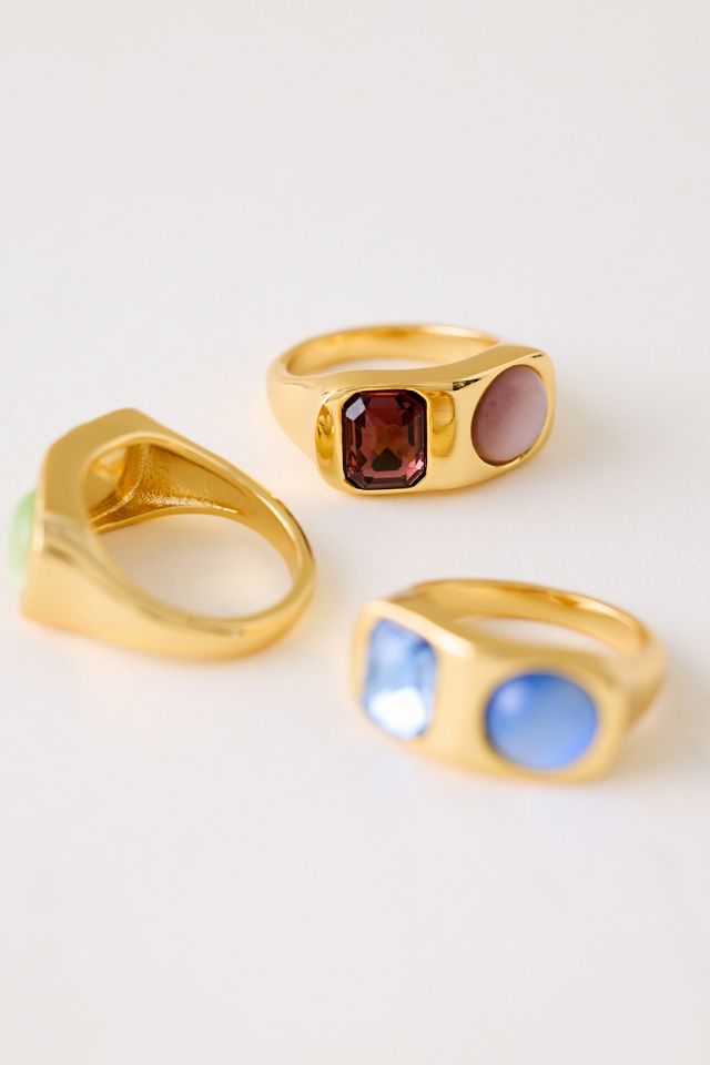 Anello in Pietra Placcato Oro #2
