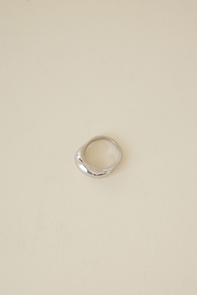 Anillo Minimalista Grueso Chapado en Oro #1