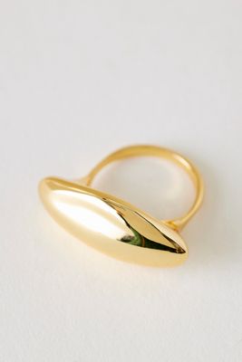 Gold-Plated Oblong Chunky Ring