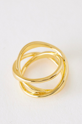 Bague triple couche plaquée or par en - By Anthropologie - Modalova