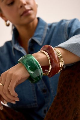 Chunky Resin Bangle Bracelet