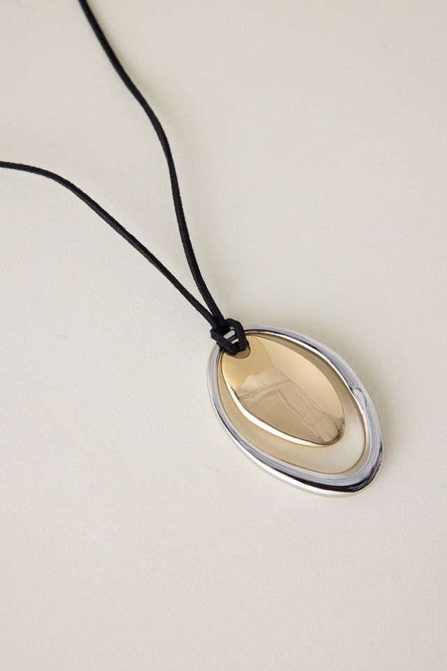 Double Pendant Cord Necklace #2