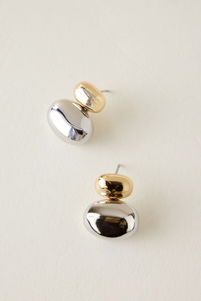 Mixed Metal Double Drop Earrings #2