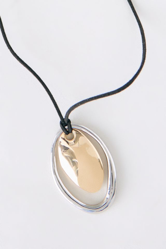 Collier cordon avec pendentif en métal mixte #1