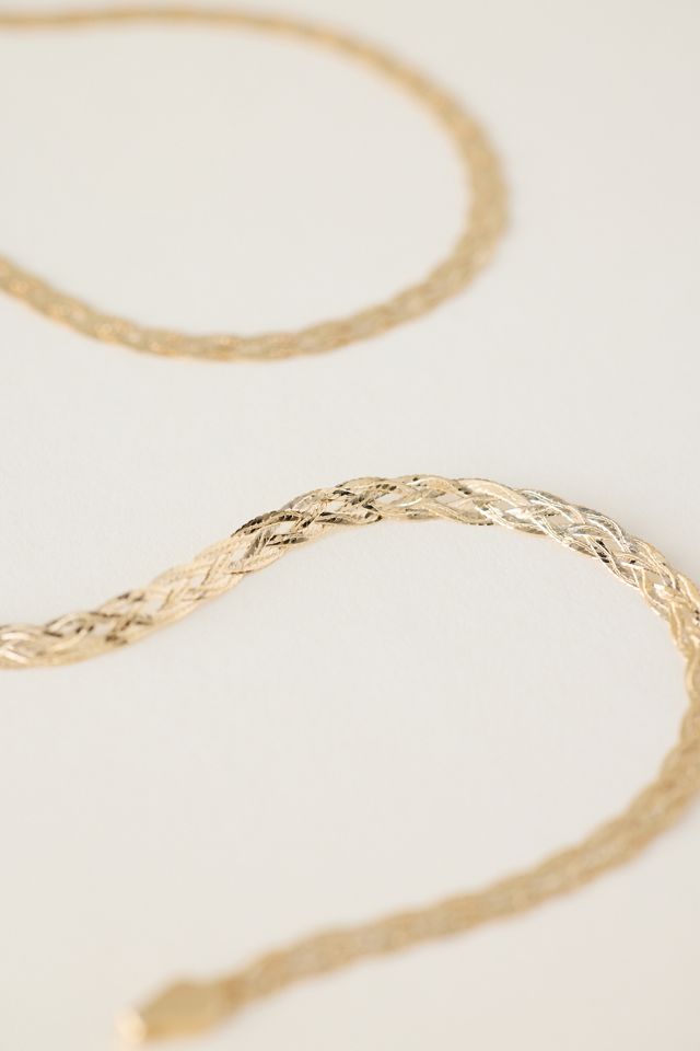 Carrie Elizabeth Diamond Cut Braid Chain Necklace #1