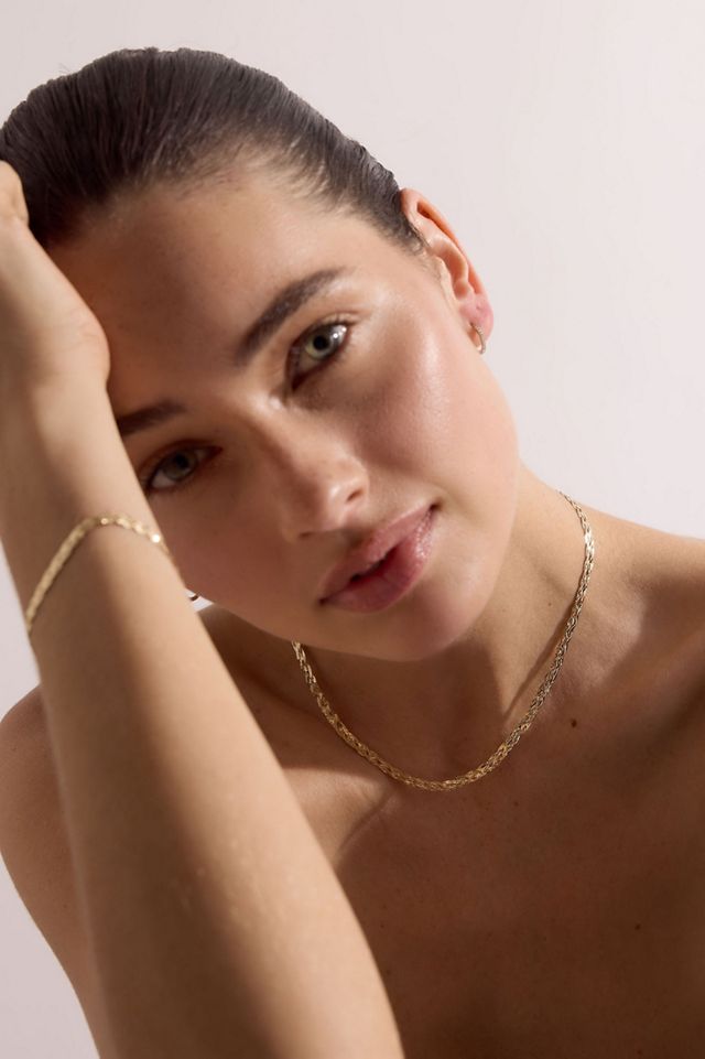 Carrie Elizabeth Diamond Cut Braid Chain Necklace #3