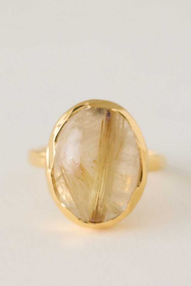 Anillo de Declaración de Cuarzo Caramelo Fundido Carrie Elizabeth #1