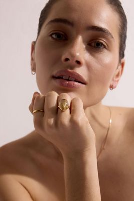 Carrie Elizabeth Karamell-Quarz Molten Statement Ring