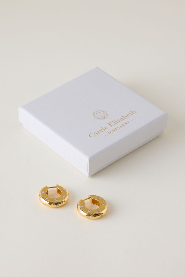 Carrie Elizabeth Celestial Chunky Star Hoop Earrings #2