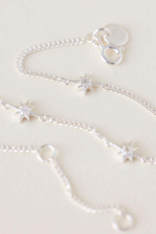 Carrie Elizabeth Sterling Silver Dainty Topaz Star Necklace #1