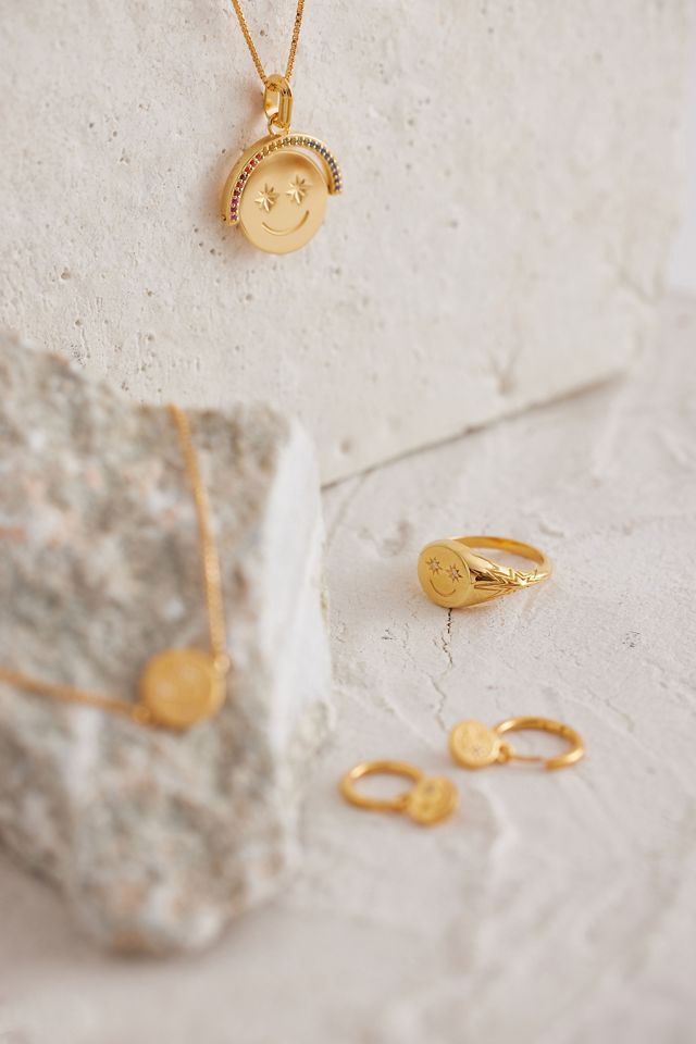 Rachel Jackson Goldplattierter Happy Face-Ring #2