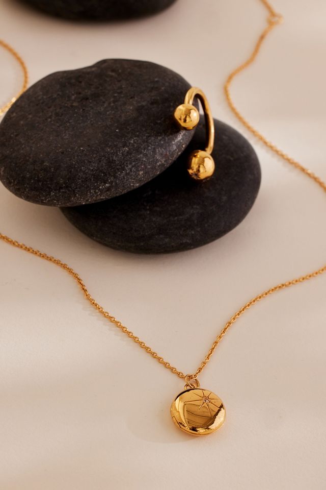 Rachel Jackson Collar de cadena Mini medallón chapado en oro estelar #1