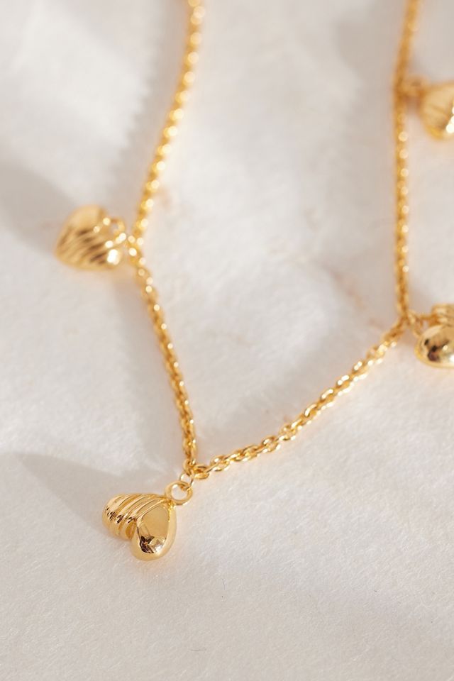 Rachel Jackson Gold-Plated Untamed Deco Hearts Charm Bracelet #1