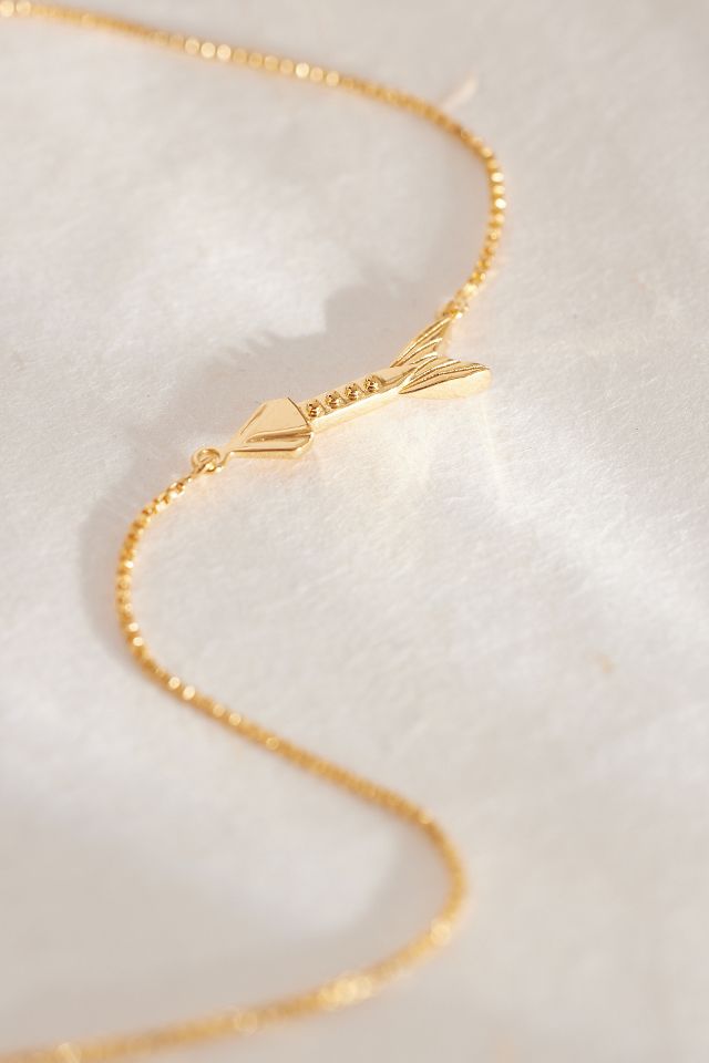 Gold arrow necklace best sale anthropologie