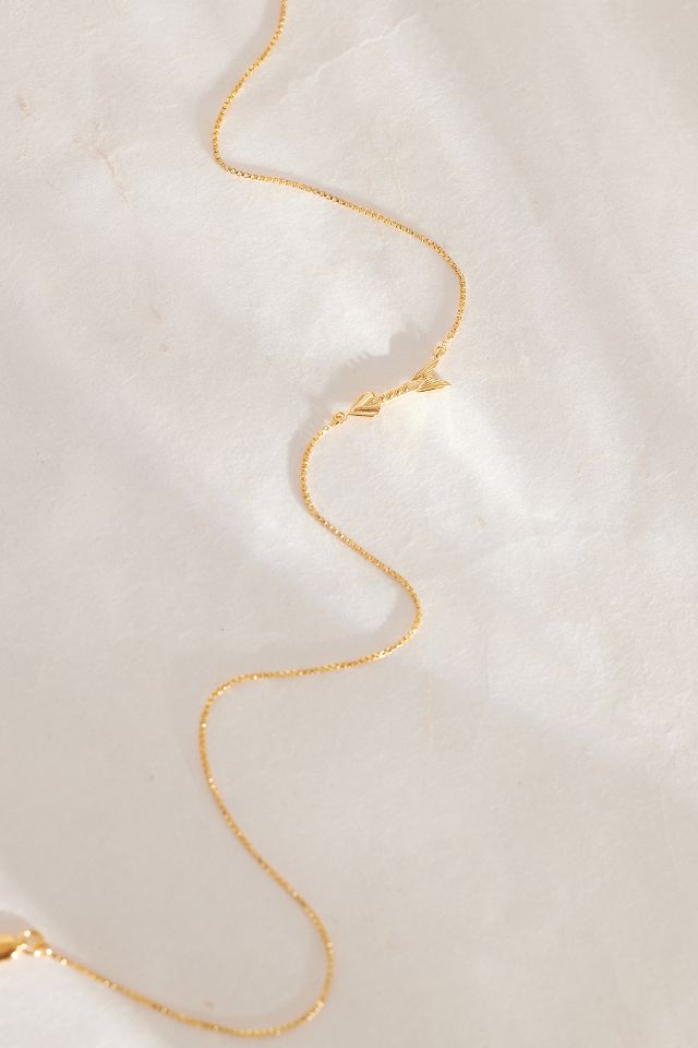 Gold arrow necklace best sale anthropologie