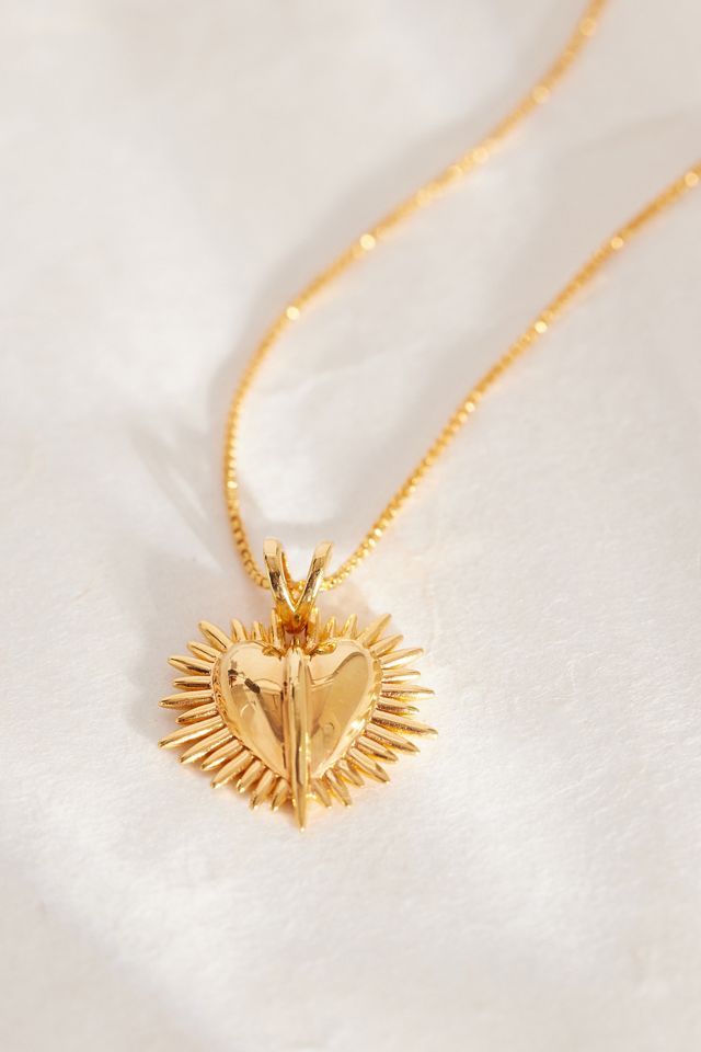 Collier Pendentif Cœur Électrique Déco Plaqué Or Rachel Jackson #3