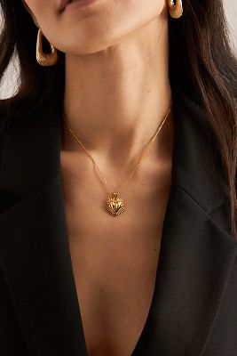 Rachel Jackson Gold-Plated Electric Deco Heart Pendant Necklace
