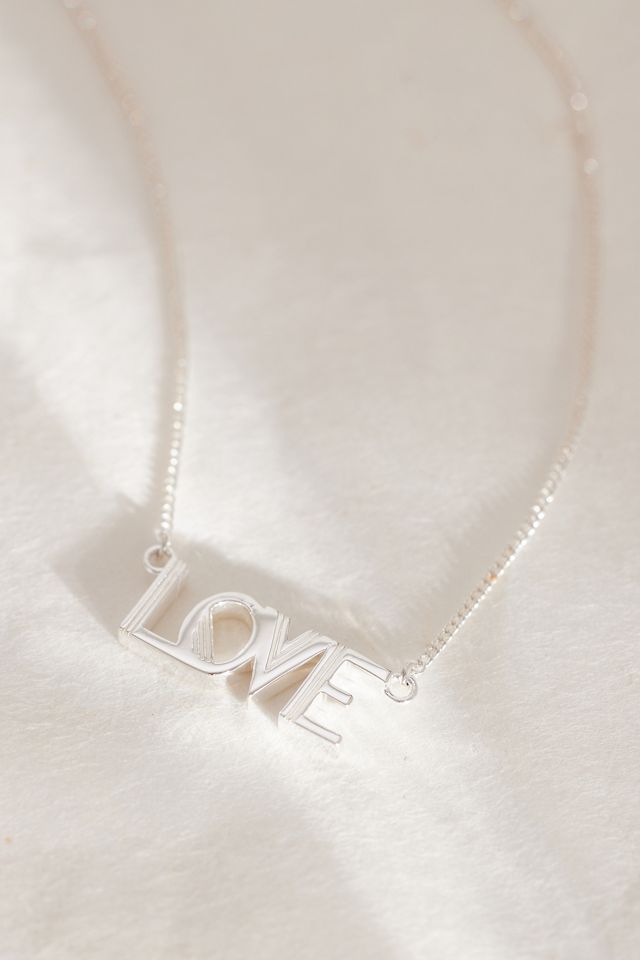 Rachel Jackson Silver Art Deco Love Necklace #1