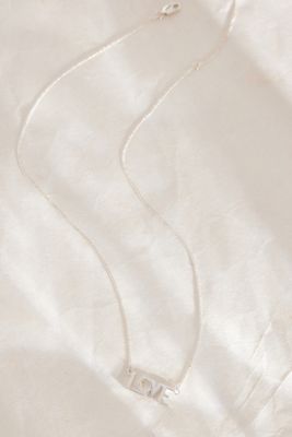 Rachel Jackson Silver Art Deco Love Necklace