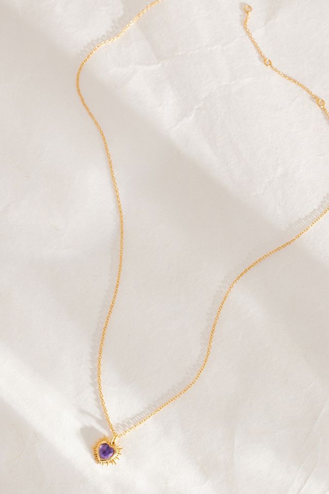 Rachel Jackson Collar Granate Piedra de Nacimiento Enero TElectric Love Chapado en Oro #3
