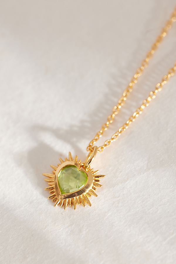 Rachel Jackson Gold-Plated Electric Love August Birthstone Peridot Necklace