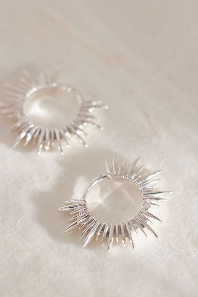 Boucles d'oreilles créoles Electric Goddess en argent sterling Rachel Jackson #1