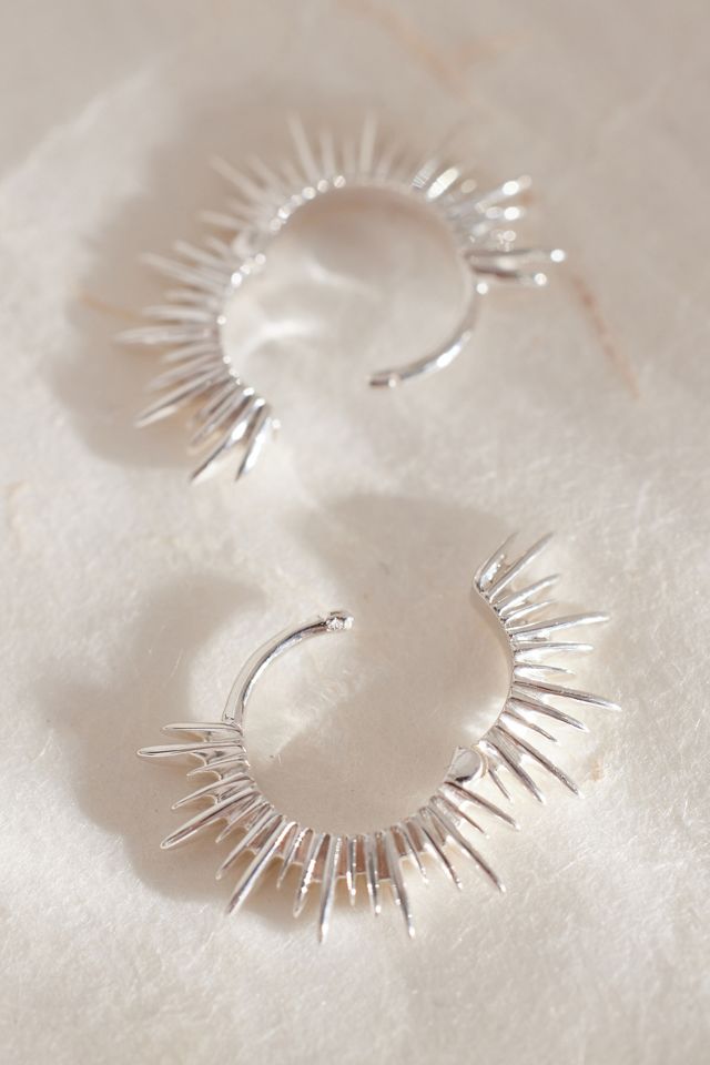 Boucles d'oreilles créoles Electric Goddess en argent sterling Rachel Jackson #2