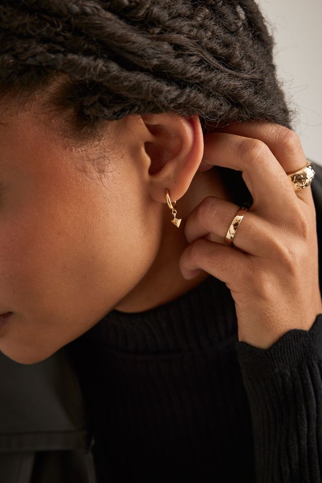 Rachel Jackson Arrow Spike Huggie Hoop Earrings #4