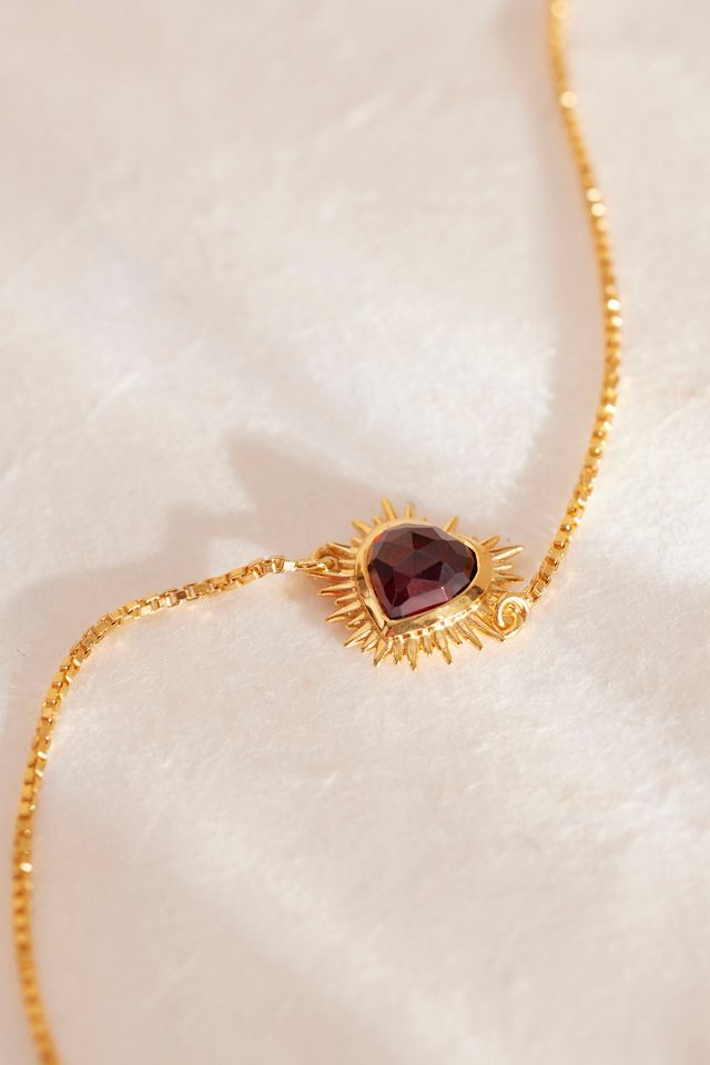 Rachel Jackson Electric Love Garnet Heart Bracelet #2