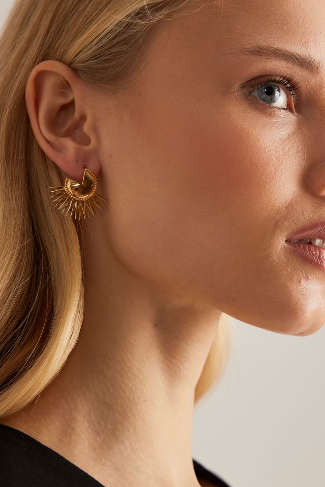 Orecchini Statement Electric Goddess in Oro Placcato di Rachel Jackson #1