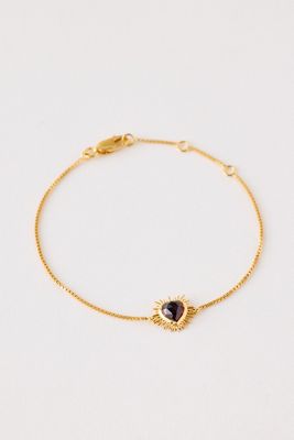 Bracelet cœur grenat Electric Love Rachel Jackson
