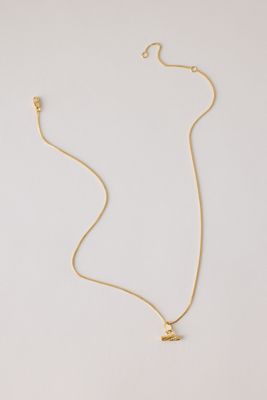 Rachel Jackson Gold-Plated Mini Twisted Bar T-Bar Necklace
