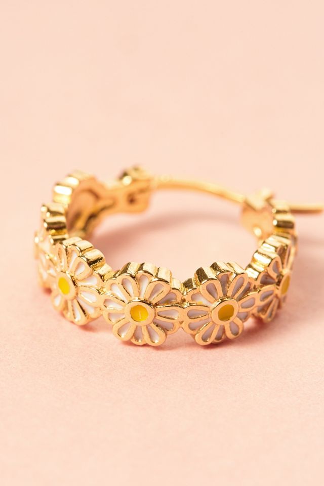 Anna + Nina Daisy Hoop Pendientes #1