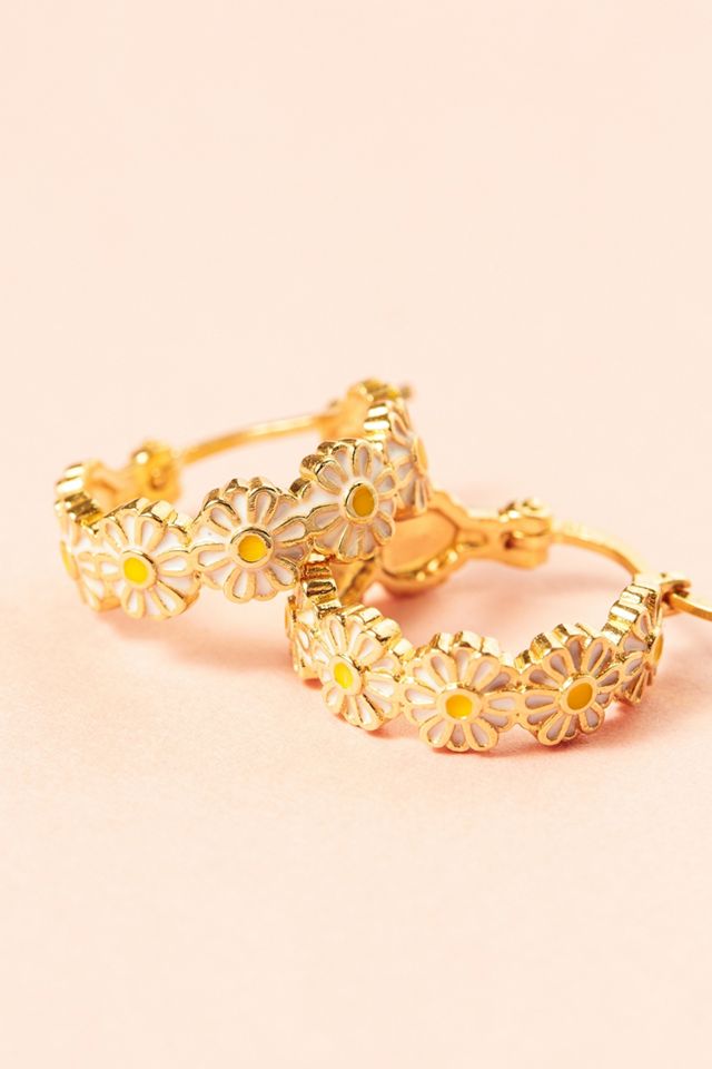 Anna + Nina Daisy Hoop Pendientes #2