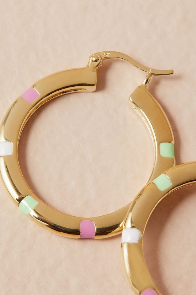 Anna + Nina Stripe Hoop Earrings #1