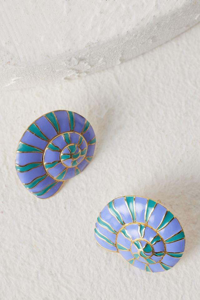 Anna + Nina Mystique Gold Plated Stud Earrings #1