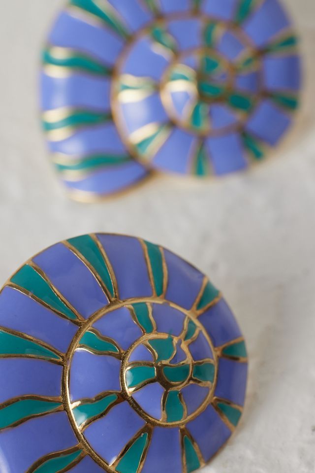 Anna + Nina Mystique Gold Plated Stud Earrings #2
