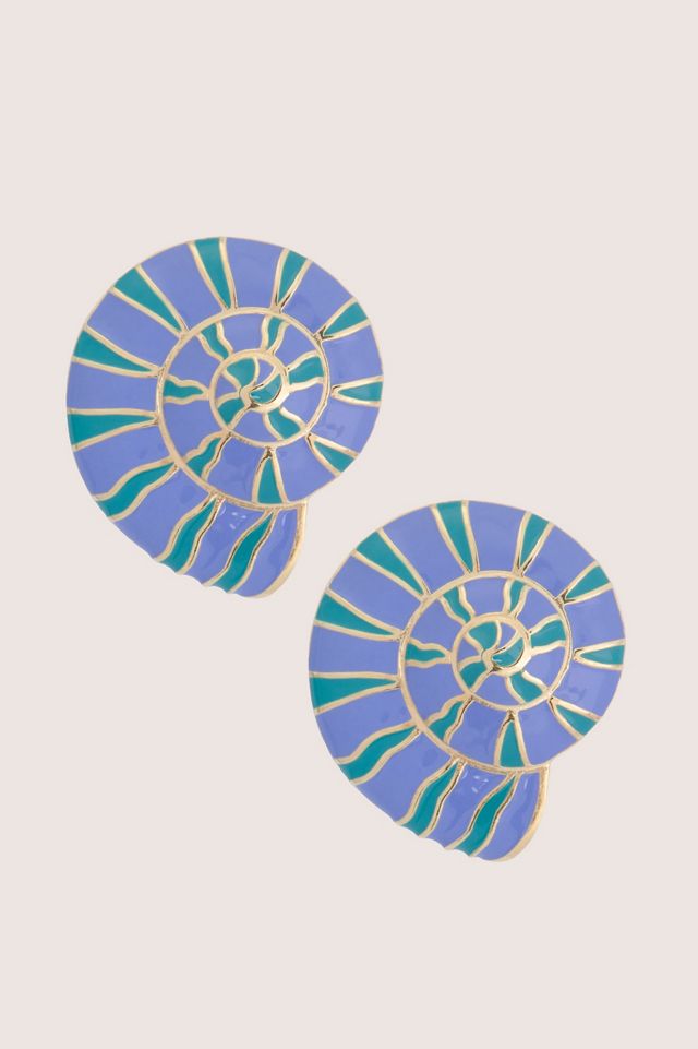 Anna + Nina Mystique Gold Plated Stud Earrings #4